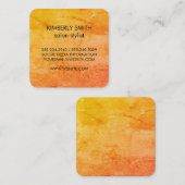 Carte De Visite Carré Texture moderne de Grunge (Devant / Derrière)