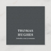 Carte De Visite Carré Texture moderne élégante Gris Blanc Consultant (Devant)