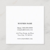 Carte De Visite Carré Texture moderne élégante Gris Blanc Consultant (Dos)