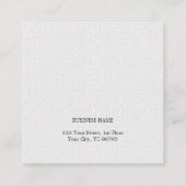 Carte De Visite Carré Texture simple professionnelle Avocat blanc (Dos)