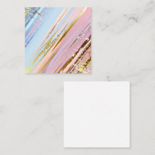 Carte De Visite Carré Textured Pink Background (Devant / Derrière)