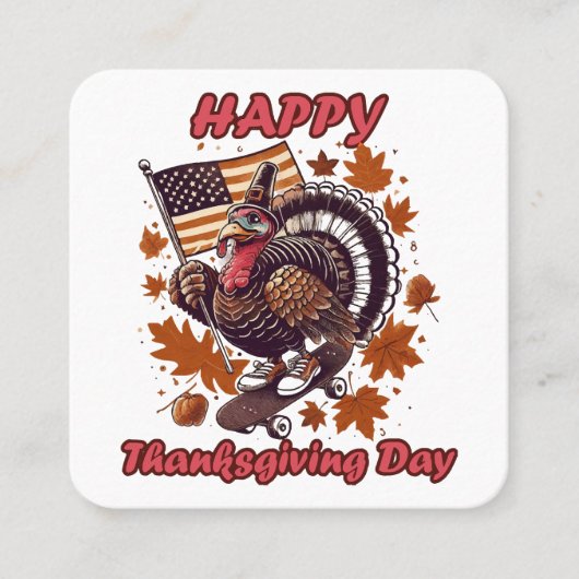 Carte De Visite Carré Thanksgiving 2023 (Devant)