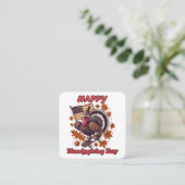 Carte De Visite Carré Thanksgiving 2023 (Debout devant)