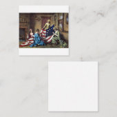 Carte De Visite Carré The American Flag (Devant / Derrière)