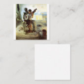 Carte De Visite Carré The Banjo Lesson By Henry Ossawa Tanner (Devant / Derrière)