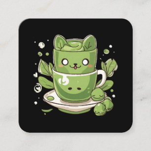 Carte De Visite Carré thé vert matcha