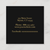 Carte De Visite Carré Thème céleste en or (Dos)