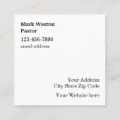 Carte De Visite Carré Thème de la nature de l'agneau chrétien (Dos)