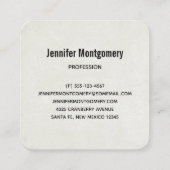 Carte De Visite Carré Thème extérieur du camping de Noël Trailer (Dos)