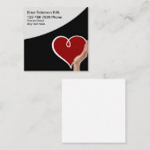 Carte De Visite Carré Thème simple Médicale inscrit (Devant / Derrière)