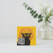 Carte De Visite Carré Theophile Steinlen - Le Chat Noir - Code QR (Debout devant)