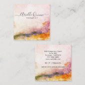 Carte De Visite Carré Thérapeute sérologique Abstraite (Devant / Derrière)