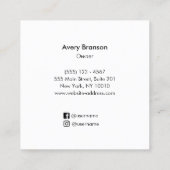 Carte De Visite Carré Thérapie du bain son Gong (Dos)