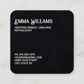 Carte De Visite Carré Thérapie vocale (Dos)