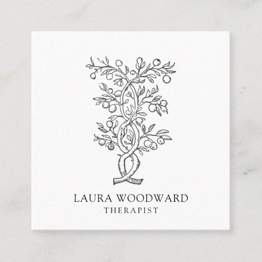 Carte De Visite Carré Thérapiste artistique (Devant)