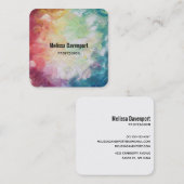 Carte De Visite Carré Thick Textured Abstract (Devant / Derrière)