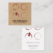 Carte De Visite Carré Tige Brown naturelle (Devant / Derrière)