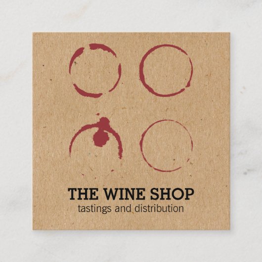 Carte De Visite Carré Tige Brown naturelle (Devant)