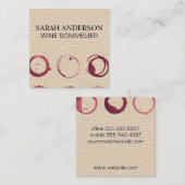 Carte De Visite Carré Tige en cuir (Devant / Derrière)