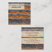 Carte De Visite Carré Tiger Stripes Design inspiré de la peau (Devant / Derrière)