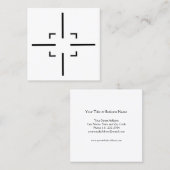 Carte De Visite Carré Tir sportif (Devant / Derrière)