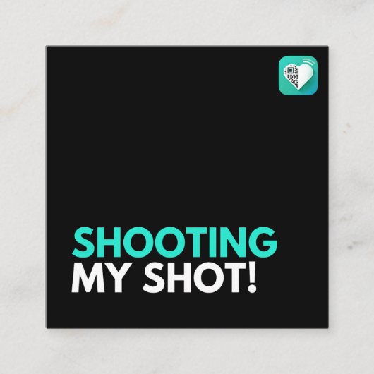 Carte De Visite Carré Tirer sur ma prise (Devant)