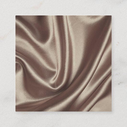 Carte De Visite Carré Tissu de soie brun clair (Dos)