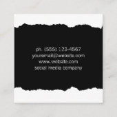 Carte De Visite Carré Tissu désossé (Dos)