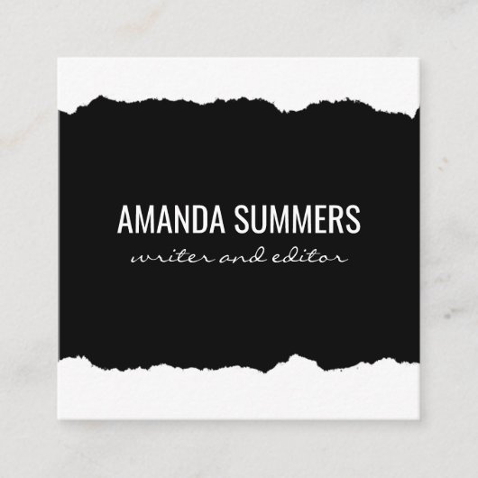 Carte De Visite Carré Tissu désossé (Devant)