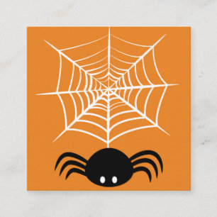 Carte De Visite Carré Toile d'araignée Halloween
