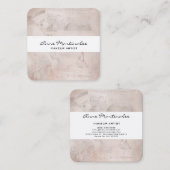 Carte De Visite Carré Tonalités neutres des médias mixtes Abstraits (Devant / Derrière)