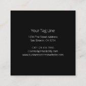 Carte De Visite Carré Tons Gras Modernes Monogrammes Personnalisés (Dos)