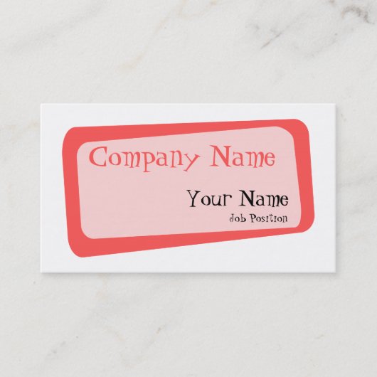 Carte de visite Carré tordu (Devant)