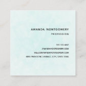 Carte De Visite Carré Tortue de mer rose Whimsical & mignon (Dos)