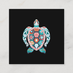 Carte De Visite Carré Tortue mûre - Tortue de mer