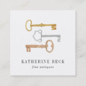 Carte De Visite Carré Touches vintages (Devant)