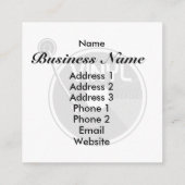 Carte De Visite Carré Tourne-disque Retro Vinyl Record (Dos)