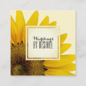 Carte De Visite Carré Tournesol jaune du wedding planner | floral (Devant)