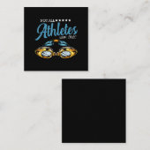 Carte De Visite Carré Tous les athlètes ne portent pas chaussures drôle (Devant / Derrière)