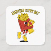 Carte De Visite Carré Tous les jours, c'est la fête (Dos)