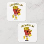 Carte De Visite Carré Tous les jours, c'est la fête (Devant / Derrière)