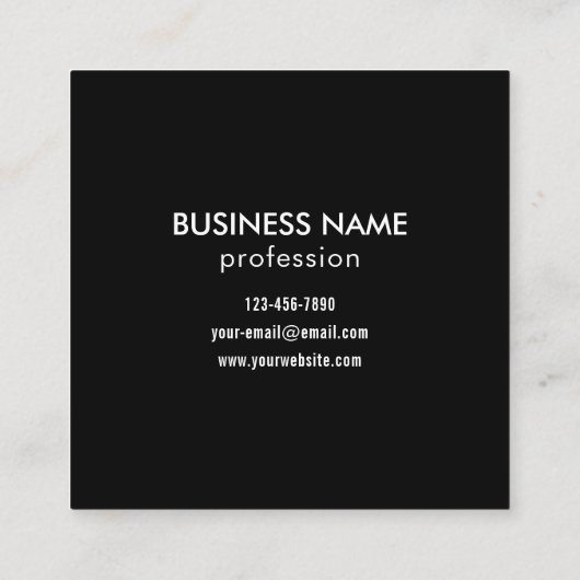 Carte De Visite Carré Toute conception ou logo d'image téléchargé | Pièc (Dos)