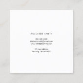 Carte De Visite Carré traits de pinceau noir (Dos)