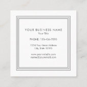 Carte De Visite Carré Trame triple classique (Dos)