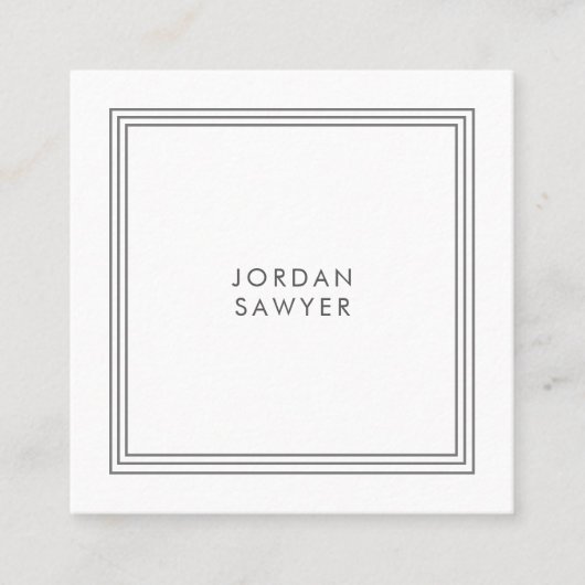 Carte De Visite Carré Trame triple classique (Devant)