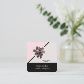 Carte De Visite Carré Tranquil Cherry Blossom Business Card (Debout devant)