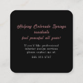 Carte De Visite Carré Tranquil Cherry Blossom Business Card (Dos)