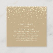 Carte De Visite Carré Trendy Gold Diamond Sparkle Lash Extensions Beauté (Dos)