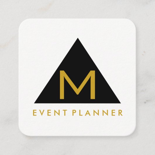 Carte De Visite Carré Triangle géométrique simple (Devant)