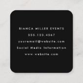 Carte De Visite Carré Triangle géométrique simple (Dos)